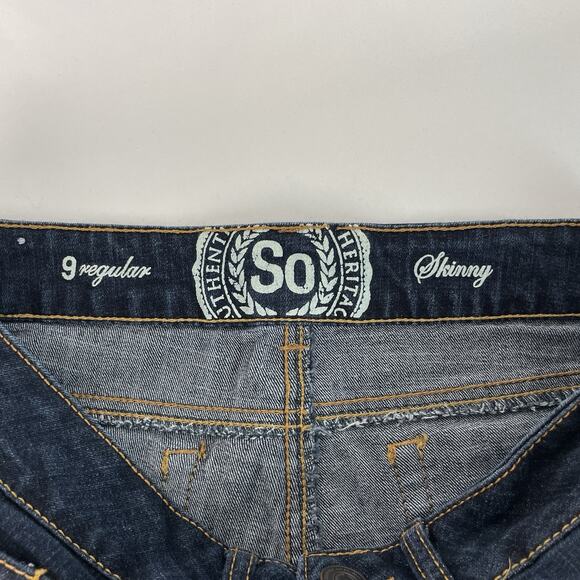 American Heritage So Women's Denim Jeans 9 Regular Juniors Skinny Low Rise - Picture 4 of 6